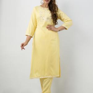 Printed Sequence Kurta Set