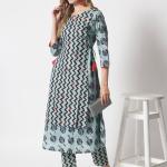 Naira Pattern Cotton Kurta Set